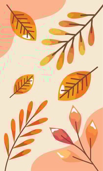 autumn season postcard vector
