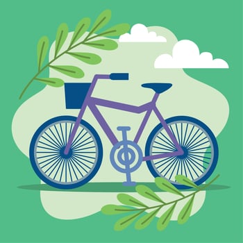 ecology bike transport vector