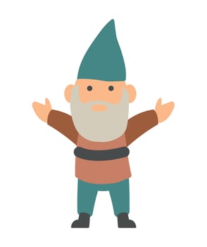 garden old elf character vector
