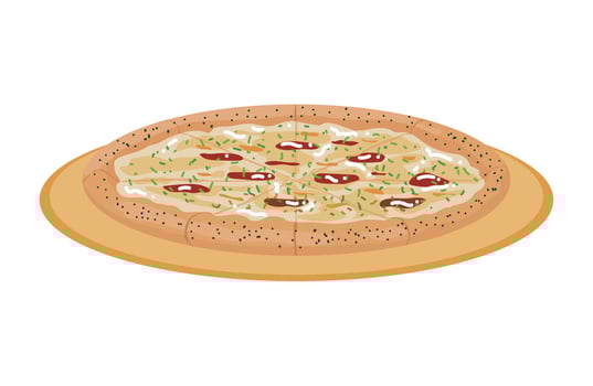 delicious italian pizza vector
