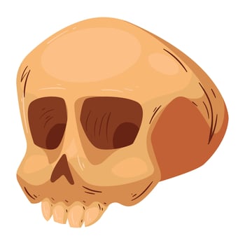 skull magical icon vector