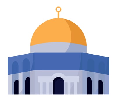 blue mosque facade vector