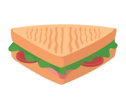 delicious sandwich food vector