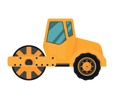 steamroller vehicle construction vector