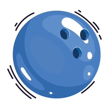 bowling ball blue vector