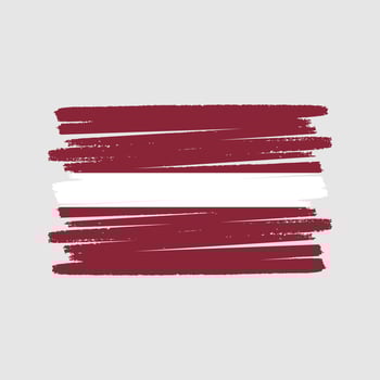 Latvia Flag Brush. National Flag vector