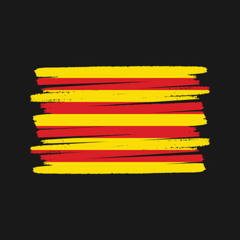 Catalonia Flag Brush. National Flag vector