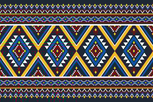 Aztec ethnic pattern traditional. Geometric pattern in tribal. Border decoration. Design for background, wallpaper, vector illustration, textile, fabric, clothing, batik, carpet, embroidery.