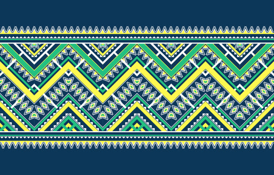 Abstract ethnic pattern traditional. Geometric pattern in tribal. Border decoration. Design for background, wallpaper, vector illustration, textile, fabric, clothing, batik, carpet, embroidery.