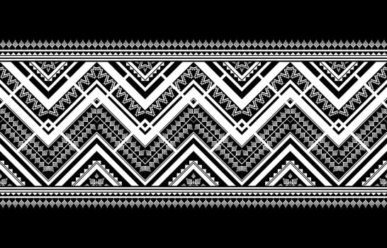Abstract ethnic pattern traditional. Geometric pattern in tribal. Border decoration. Design for background, wallpaper, vector illustration, textile, fabric, clothing, batik, carpet, embroidery.