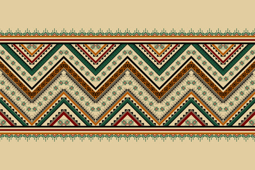 Ethnic Indian pattern traditional. Geometric pattern in tribal. Border decoration. Design for background, wallpaper, vector illustration, textile, fabric, clothing, batik, carpet, embroidery.