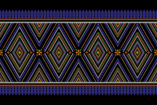 Aztec ethnic pattern traditional. Geometric pattern in tribal. Flower, border decoration. Design for background, wallpaper, vector illustration, textile, fabric, clothing, batik, carpet, embroidery.