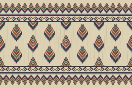 Abstract ethnic ikat art. seamless pattern in tribal. Striped Mexican style. Design for background, illustration, wrapping, clothing, batik, fabric, embroidery. vector