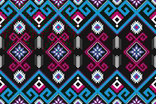 Abstract ethnic pattern art. Seamless pattern in tribal, folk embroidery, and Mexican style. Geometric striped. Design for background, wallpaper, vector illustration, fabric, clothing, carpet.