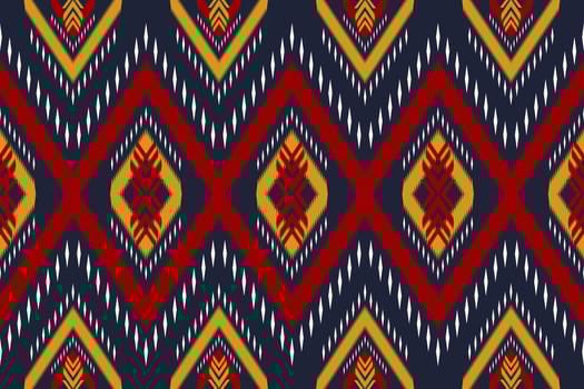 Abstract ethnic pattern art. Ikat seamless pattern in tribal, folk embroidery, and Mexican style. Design for background, wallpaper, vector illustration, fabric, clothing, carpet.