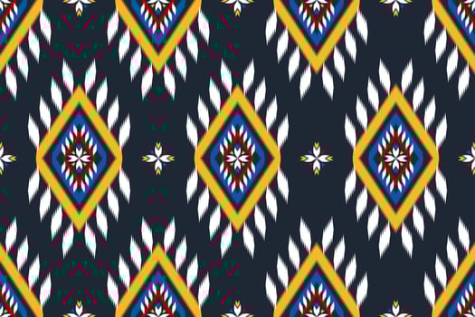 Ikat ethnic seamless pattern traditional. Design for background, wallpaper, illustration, textile, fabric, clothing, batik, carpet, embroidery. vector
