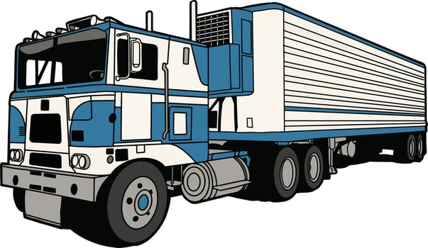Semi trailer truck vector