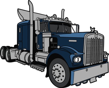 Semi trailer truck vector