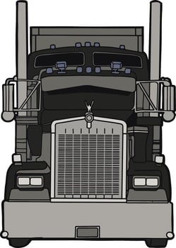 Semi trailer truck vector