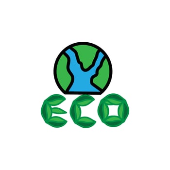light and earth icon in the concept of protecting the environment, go green idea. vector