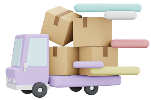 Truck delivery icon shipping business 3d render png