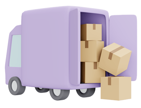 Truck delivery icon shipping business 3d render png