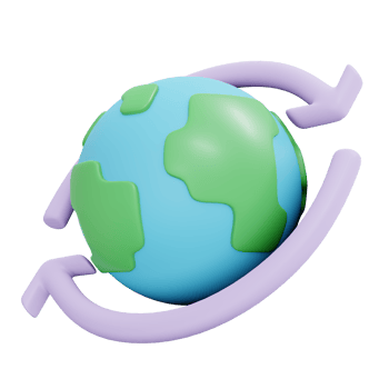 Worldwide icon shipping business 3d render isolated on background png