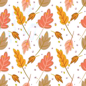 Seamless pattern with autumn leaves. Wrapping paper pattern. Thanksgiving Day. vector