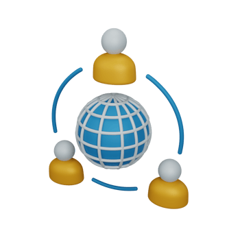 3d rendering user connection isolated useful for business, company and finance design illustration png