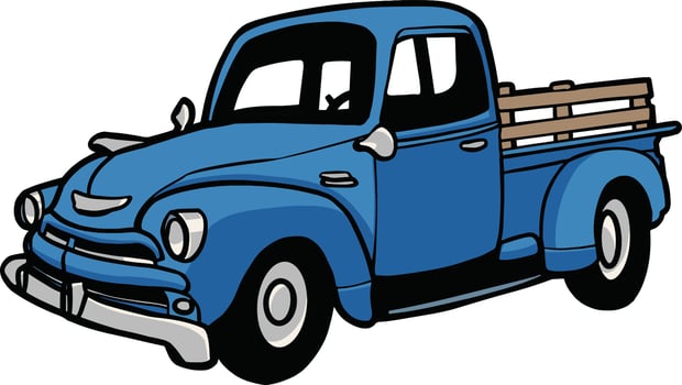 vintage truck retro classic car vector