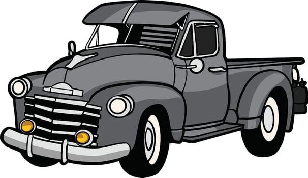 vintage truck retro classic car vector