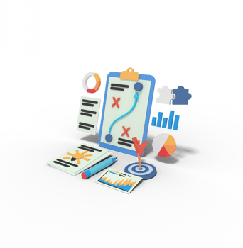3d illustration of business planning strategy png