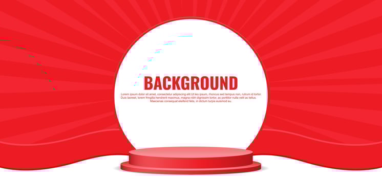 Indonesia independence day vector template background. Illustration of red white background and podium. vector editable