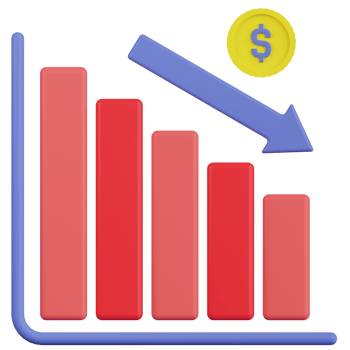 Finance Loss 3D Illustration png