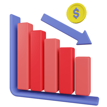 Finance Loss 3D Illustration png