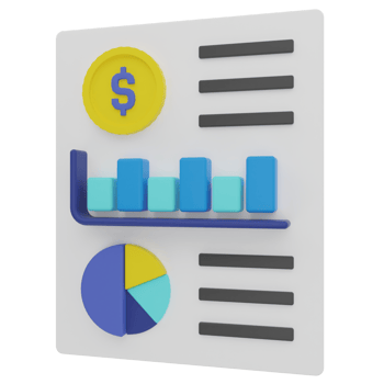 Accounting Report 3D Illustration png