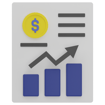 Finance Analytics 3D Illustration png