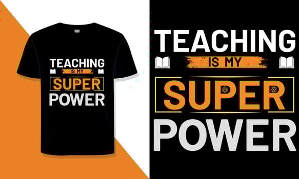 Teacher typography t shirt design vector