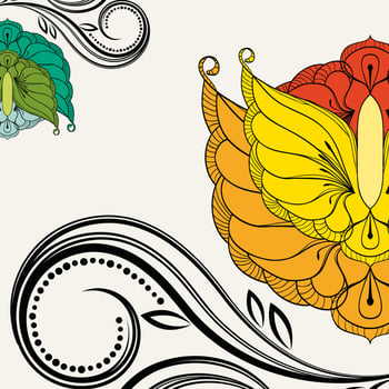Oriental floral background. Element for design. Vector illustration.
