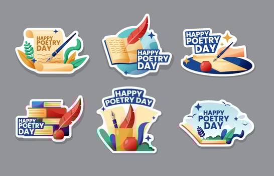 Happy Poetry Day vector