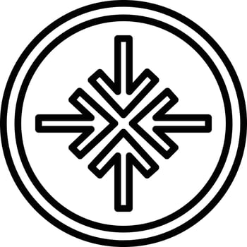 Shrink Arrow Line Icon vector