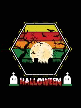 Halloween horror vintage t-shirt design, scary print template vector graphics, high-quality typography illustration shirt design