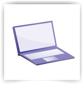 laptop isolate blank screen display mockup pc vector