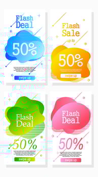 abstract modern set of speech bubbles sale banner for social media vector