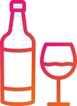 Wine bottle Vector Icon Design Illustration
