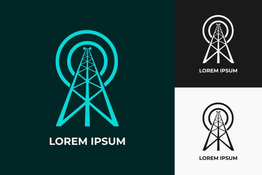 Radio station logo vector