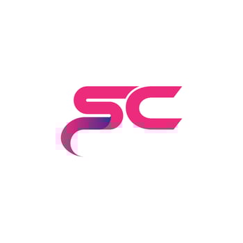 sc logo design free vector template.