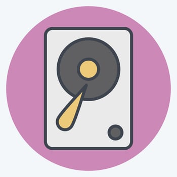 Icon Hardisk. suitable for Computer Components symbol. color mate style. simple design editable. design template vector. simple illustration vector