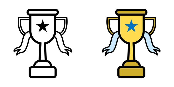 Illustration Vector Graphic of Award, champion, cup Icon