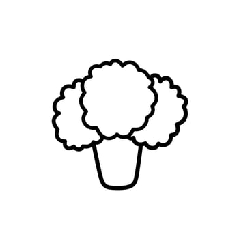 Vector icon of broccoli